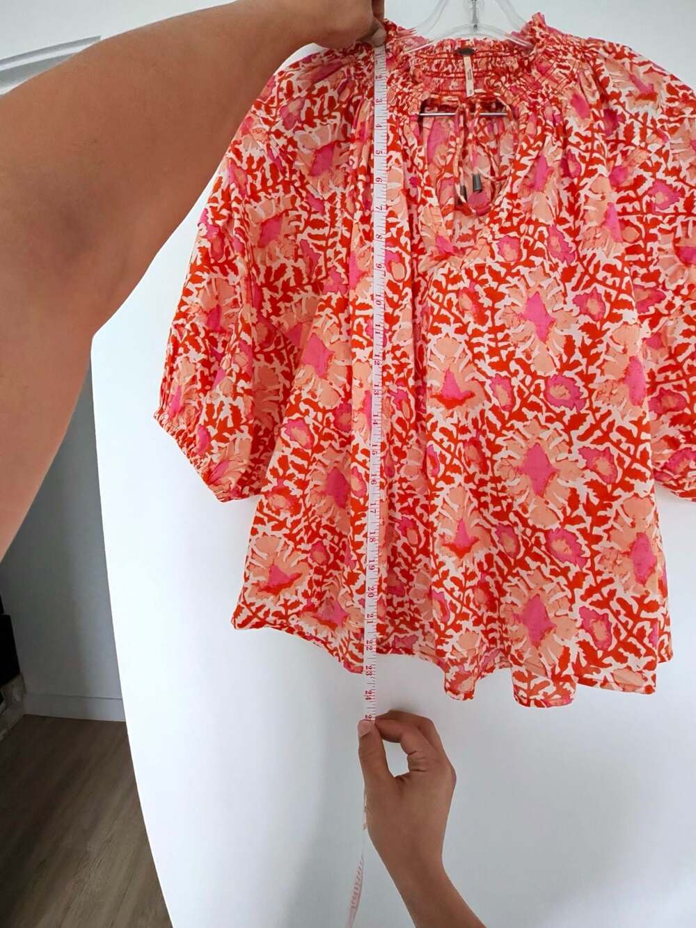 Free People Willow Smocked Balloon Sleeve Floral Blouse - Picture 5 of 6